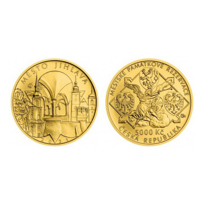 3 x Zlatá mince 5000 Kč Jihlava, 2021